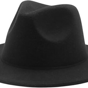 kid fedora hat solid color toddler jazz hats classic wide brim cowboy hats panama dress hat for boys girls
