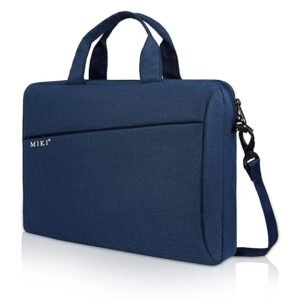 miki 15.6 inch (39.6cm) laptop briefcase shoulder sling office business professional travel messenger bag for men and women water repellent formal executive bags 6 months warranty